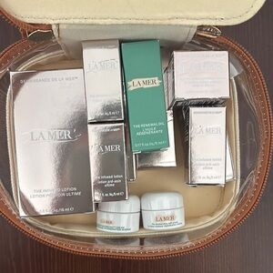 La Mer Skincare Set with Silver and Green Packaging